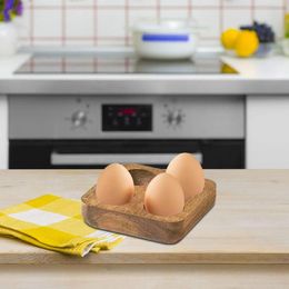 Houten eierhouder voor keukenopslag voor tafelbladsupermarktrestaurant