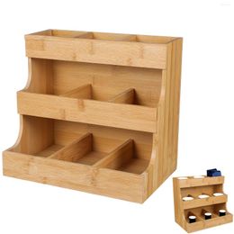 Stockage de cuisine en bois thé sucre sacs conteneur petit café collations support créatif sac support pour bureau à domicile El