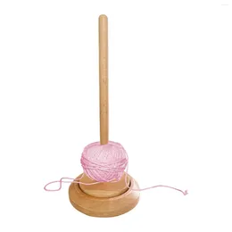 Rangement de cuisine porte-fil en bois rouleau de serviette en papier durable facile à utiliser rotatif pour les débutants sœur mère amoureux du tricot grand-mère