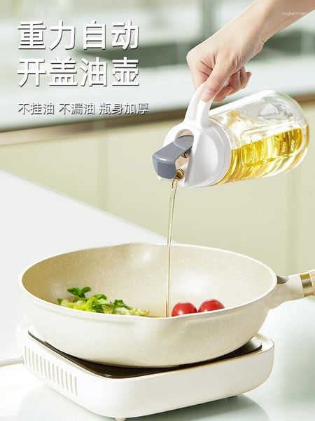 Storage de cuisine Youqin Huile Pot Home Tof Tof Tof Toof Opening Automatic et fermeture Sauce de soja de grande capacité