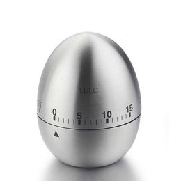 Suministros de cocina Reloj de huevo de acero inoxidable Temporizador de cocina Alarma Reloj de cuenta regresiva de 60 minutos Temporizador de cocinaKC1366 HKD230825 HKD230825