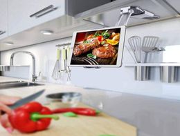 Suporte de montagem para tablet de cozinha 2 em 1 Suporte de parede para tablet de cozinha para 511 polegadas para iPad para Samsung Tab 360 graus Roating Deskt4825168