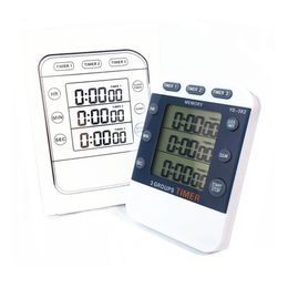 Keuken timers 3 kanalen digitale handmatig countdown wekker pocket koken douche studie stopwatch 230217