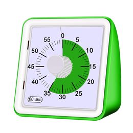 Keuken timers 60 minuten stille visuele analoge studenten klaslokaal keuken timer countdown kookbeheer gereedschap home volwassenen verstelbaar 230328