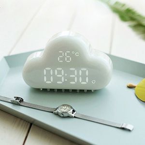 Minuteries de cuisine horloge magnétique en forme de nuage alarme horloge multifonctionnelle avec aimant puissant montre l'heure LED 230328