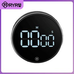 Kookwekkers Creatieve timer Zelfregulerende roterende timer Magnetische zuigkracht Led Mute Herinnering Groothandel Keuken Countdown Beauty Movement 230613