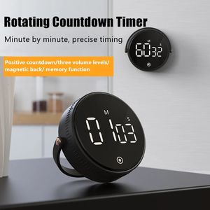 Kookwekkers Magnetische kookwekker LED Digitale timer Handmatige afteltimer Wekker Koken Douche Studie Fitness Stopwatch Time Master 231219