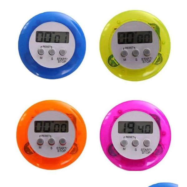 Temporizadores de cocina Novedad Digital Temporizador de cocina Ayudante Mini LCD Cuenta atrás Clip Alarma SS0422 Entrega de gota Hogar Jardín Cocina, Comedor Ba Otfwm