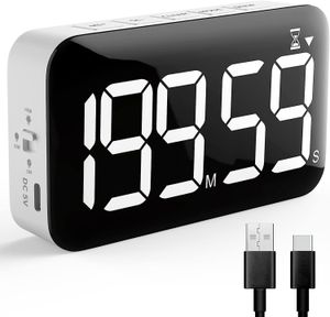 Minuteurs de cuisine Minuterie de cuisine numérique rechargeable Grande minuterie magnétique LED Compte à rebours Minuterie de cuisson Douche Étude Chronomètre Minuterie 230926