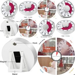 Minuteries de cuisine ronde compte à rebours mécanique salle de classe visuel avec aimant pour l'enseignement des enseignants enfants Adt cuisine bureau Drop Delive Dhhvz