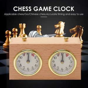 Minuteries de cuisine en bois compact numérique international rétro portable compétition jeu minuterie mécanique compte à rebours analogique horloge d'échecs cadeau 230621