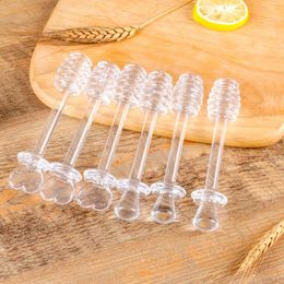 Outil de cuisine en plastique miel Dipper partie approvisionnement pour pot Mini confiture mélange cuillère bâton RRD123