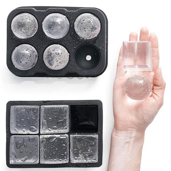 Utensilios de cocina Big Ice Cube Coolers Tray Mold Box Food Grade Silicone Maker Moldes Large Square Ice Diy Bar Pub-Accesorios de cocina Gadgets SN4534