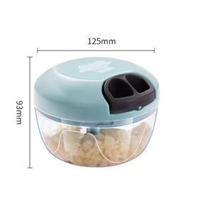 Utensilios de cocina Chopper Multi-Function Slicer Processor Ajo Pimienta Vegetal Fruta Carne Cocina Máquina Herramienta Respetuoso con el medio ambiente Blue 3 Blade