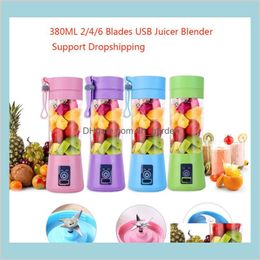 Herramientas de cocina, comedor, Bar, hogar, jardín, portátil, Usb, exprimidor eléctrico de frutas, licuadora portátil para verduras, minimáquina de jugo recargable