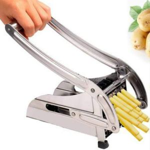 Outils de cuisine frites pommes de terre Chips bande machine de découpe en acier inoxydable trancheuse Chopper Dicer 2 lames 316P