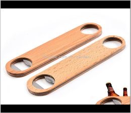 Outils de cuisine Cuisine Salle à manger Maison Jardin Livraison directe 2021 Ouvre-bois personnalisés Bar Lame Bière Vintage Manche en bois inoxydable S3974730