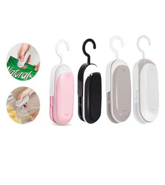 Herramientas de cocina Mini máquina de sellado sellador térmico portátil bolsa de almacenamiento de paquetes de plástico pegatina y sellos prácticos para alimentos Snack9234552