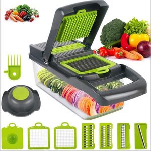 Utensilios de cocina Multi 15 en 1 mandolina manual cortador de verduras y frutas cebolla Dicer Veggie Slicer picador de verduras H23-30