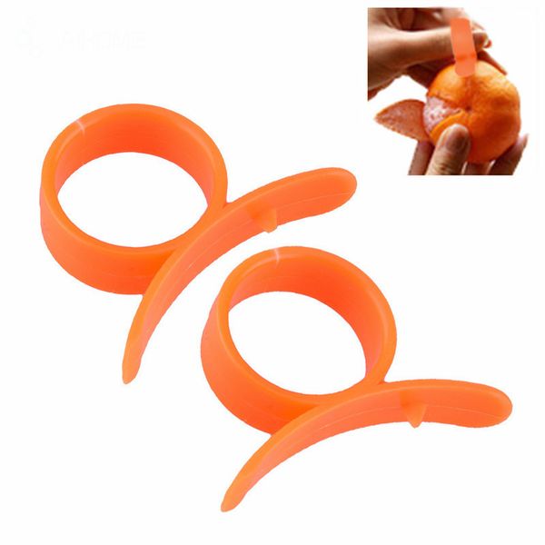 Utensilios de cocina Peladores de naranjas Tipo de dedo Abridor Práctico Rebanador de limón Manual Pelador de frutas Zesters Dispositivo naranja