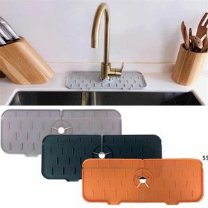 Keukengereedschap Siliconen kraanmat Mat wastafel Splash pad afvoerpad badkamer aanrechtbeschermer shampoo soap dispenser snel droge lade jnb16467