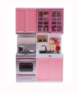 Kitchen Toys Noël cadeau mini enfants faisant semblant de cuisiner ensemble armoire poêle filles bébé bébé