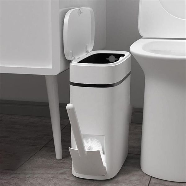 Poubelle de cuisine et ensemble de brosses de toilette, seau de rangement pour déchets de salle de bain 211229187f
