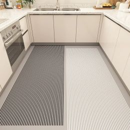 Keuken Waterdichte PVC Mat Non-slip vloermatten Geometrische strepen Tapijt Big Size Custom Truug Alfombras de Cocina Tapis Cuisine