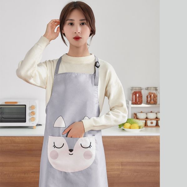 Cuisine essuyable à la main imperméable à l'eau confortable résistant à l'huile couronne de dessin animé lapin cuisine magasin de manucure tablier femmes accessoires de cuisson HZ107