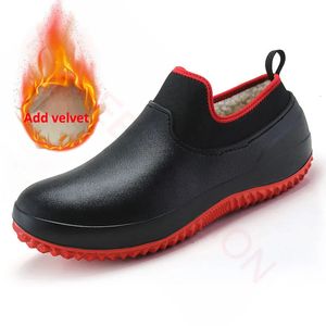 Chaussures de travail de cuisine pour hommes bottes de pluie chaussures imperméables sabots plats chaussures de jardin chaussures de cuisine bottes de chef de cuisine zapatos taille 49 231226