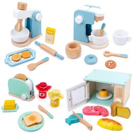 Kitchens Kitchen Fewend Play Toy Simulation Toaster Toaster Taster Hine Food Mixer Baby Tarde Learning Toys 231218