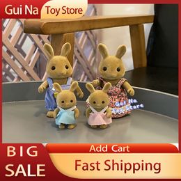 Cuisines Play Food 1/12 Enfants Miniature Dollhouse Meubles Accessoires Bébé Poupées En Peluche Forêt Lapin Famille Critters Jouets Pour Filles 230713