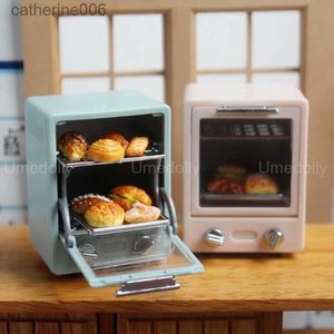 Keukens Speelvoedsel 1/6 of 1/12 Schaal Miniatuur Poppenhuis Elektronische Oven Model Pretend Mini Bakken Brood Voedsel voor Barbies Blyth Pop Keuken ToyL231026