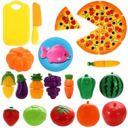 Las cocinas juegan comida 10 piezas/lotes de niños fingir juguetes de la casa de rol cortando frutas de plástico alimentos para verduras cocina para bebés educación clásica d240527