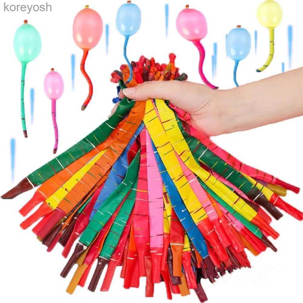 Küchen spielen Essen 100 Stück gemischte Farbe lange Latex-Raketenballon fliegende quietschende Kindergeburtstagsparty-Dekoration Latexballons klassisches SpielzeugL231104