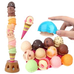 Cuisines Jouer Nourriture 15 PCS Enfants Crème Glacée Empiler Enfants Simulation Cuisine Jouet Faire semblant Jouets Éducatifs pour Bébé Cadeaux 221123