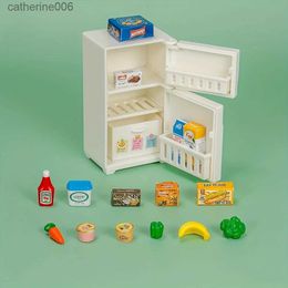 Cuisines jouer à la nourriture 17 pièces Mini réfrigérateur jouets Simulation nourriture jouets pour enfants maison de poupée Miniature cuisine PlayL231026