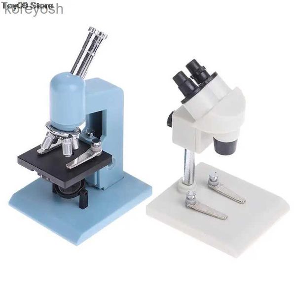 Cuisines Jouer à la nourriture 1 PC 1/12 Dollhouse Miniature Microscope Équipement de laboratoire Jouer Maison Mini Modèle Scène Expérimentale Décor ToyL231104