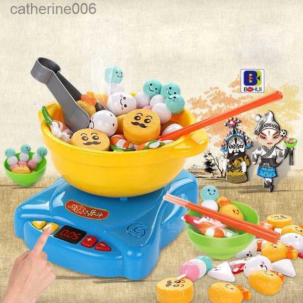 Kitchens Play Food 2021 NOUVEAU SIMULATION CUISINE TOYS TOYS POT ALIMENTS PLAT PLAK Baby Plastic Safety Table Varelle éducation pour enfants