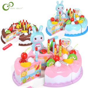 Cuisines Jouer Nourriture 37 Pcs Enfants Créatif Faire semblant De Jouer Gâteau D'anniversaire Coupe Jouet Fille Dessin Animé Mignon Couleur Lapin Fête Événement Simulation Modèle XPY 230626