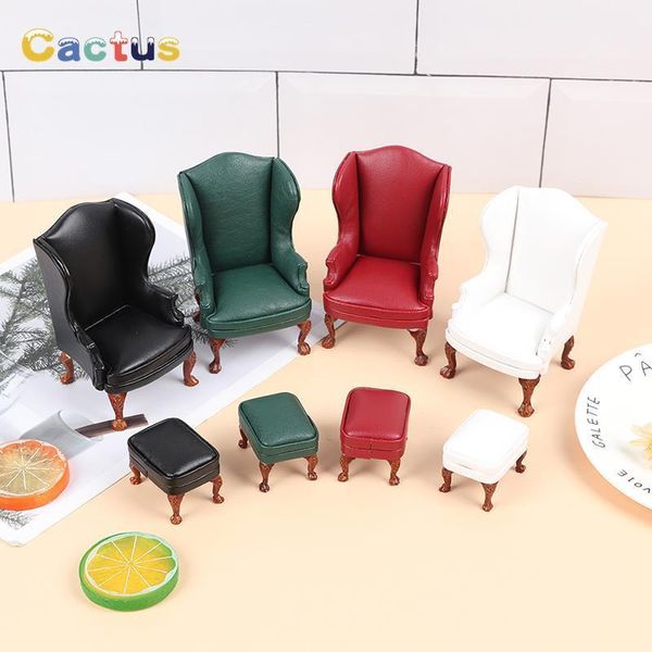 Cuisines Jouer Nourriture 4 couleurs 1 12 Dollhouse Mini Meubles Miniature Rement Poupée Accessoires Canapé En Cuir Avec Pédale 1 12 Dollhouse Jouets Décoration 230713