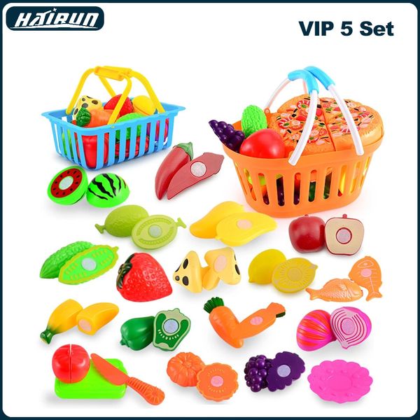 Cuisines Play Food 5 Set Plastic Cut Fruit And Toys Enfants Pretend Toddler Legumes Kids Kitchen Game VIP Link 221123