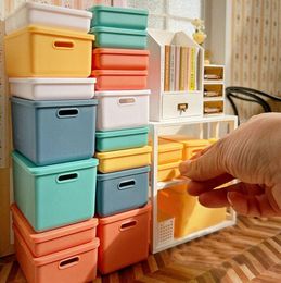 Kitchens Play Food 6pcSet 16 ou 112 Échelle miniature Dollhouse Box Rangement Mini Container pour Barbies OB11 Doll House Furniture AC5750438