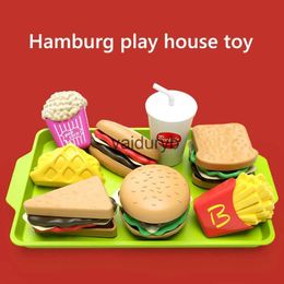 Cuisines Jouer à la nourriture 9 PCS par ensemble détachable Snack Hamburger en plastique semblant jouet ensembles de maison pour enfants cuisine anniversaire cadeauvaiduryb