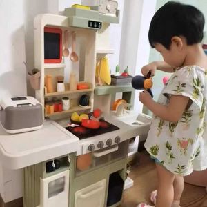 Keukens spelen eten 9cm grote keuken speelgoed Childrens Game Room keuken apparaat set simulatie spray baby mini food kooking kerstcadeau meisje speelgoed d240525