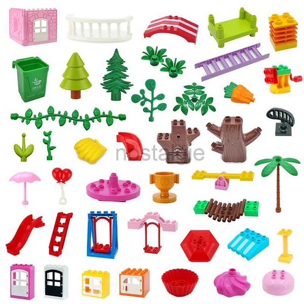 Kitchens Play Food Big Building Bricks Blocks Model Kits Accessory City House Castle Plant Diy Construcion Kids Hots Toy For Girls Children Gift 2443