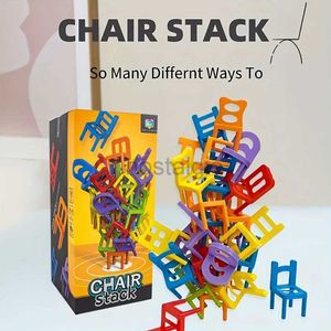 Les cuisines jouent à la chaise alimentaire Stack Tetra Tower Fun Balance Empile Blocs Blocs Blocs Board Game For Kids Adults Friends Party Game Night and Partie Toy 2443