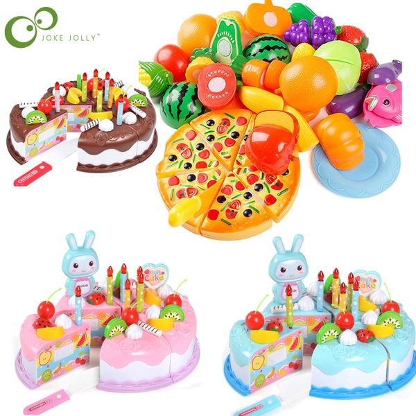 Cocinas Juego de comida Niños Regalo educativo Juego de simulación Juguete de plástico DIY Pastel Corte Fruta Vegetal s 221123