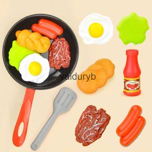 Cocinas Jugar Comida Niños Cocina Comida Juguetes Simulación Sartén Juego De Bricolaje Juego De Imaginación Olla Filete Pan De Verduras Tortilla De Perro Caliente Niños Niña Toysvaiduryb