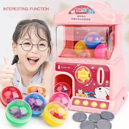 Keukens Play Food Children's electric gashapon machine coin operated candy game early education learning play house girl gift 230615